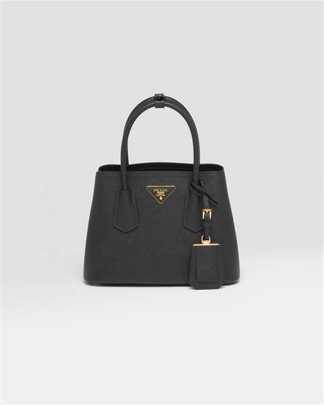 prada double saffiano leather mini bag|prada galleria bag mini.